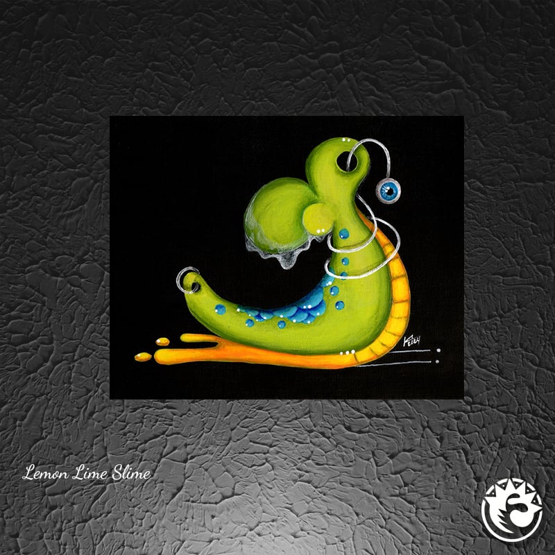 lemon lime slime painting