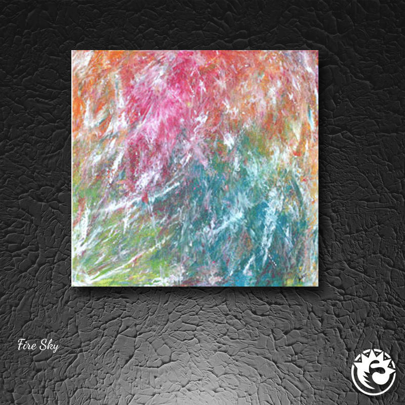 fire sky painting
