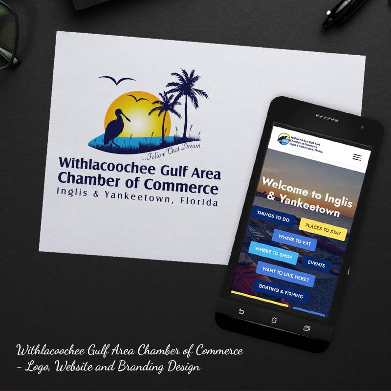 Withlacoochee Gulf Area Chamber of Commerce logo and website design