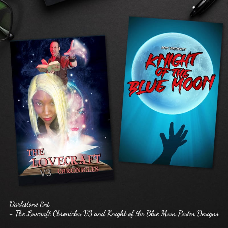 Lovecraft and Knight of Blue moon Movie  designs