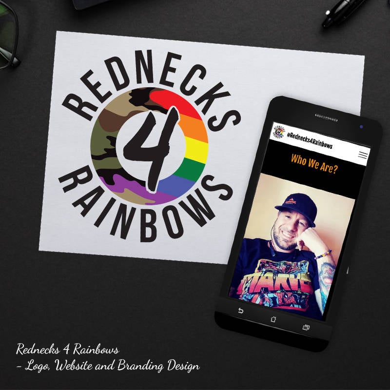 Redneck for Rainbows Logo and Website design