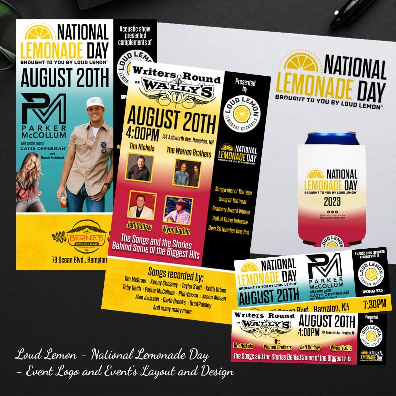National Lemonade day logo and branding design