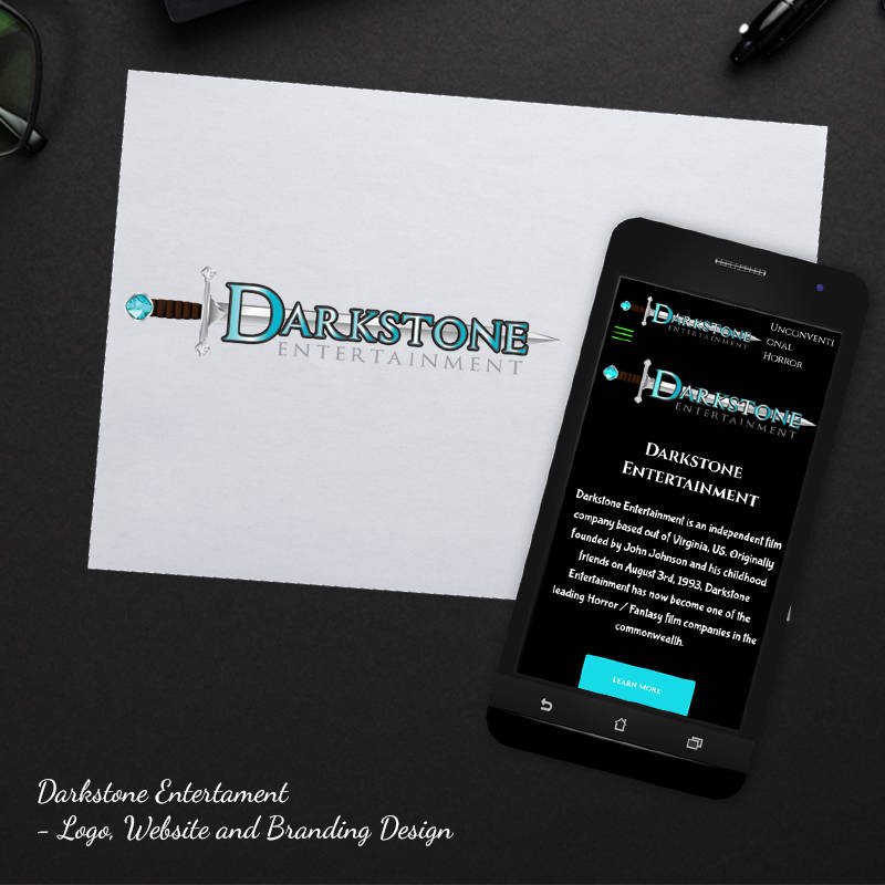 Darkstone Ent. website and Logo design