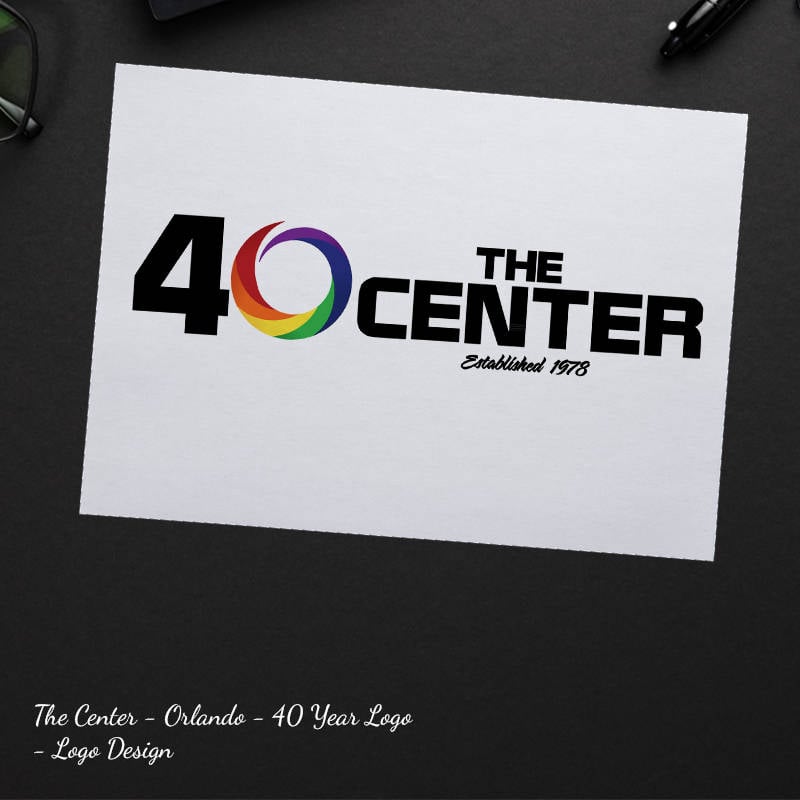 The Center Orland 40th Logo design