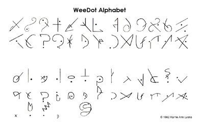 WeeDot Alphabet drawing 1992 